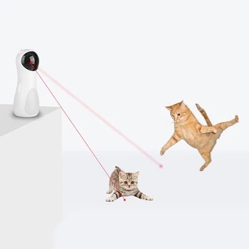 Вращающийся лазером интерактивный артефакт для кошек, Бесшумный ручной котенок С регулируемой высотой, Тренировка в помещении, развлекательная игрушка