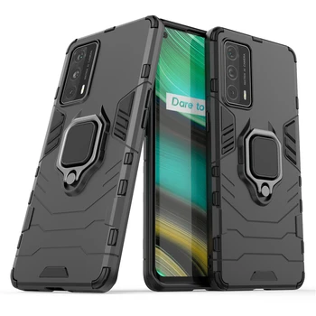 Для Realme X7 Pro Ultra Case Чехол для Realme X7 Pro Ultra Защитный Чехол Armor Shell Capa Кольцо На палец Подставка Для ПК Чехол Для Телефона