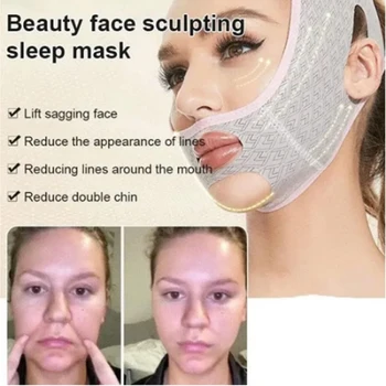 Новый дизайн Маски для лица с V-образным вырезом, маски для лица, маска для сна, маска для похудения лица, ремень для подтяжки лица